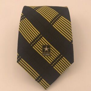 Eagles Wings‎ U.S. ARMY Mens Necktie Black Gold